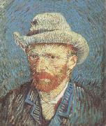 Self-Portrait wtih straw hat (nn04) Vincent Van Gogh